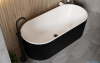 Besco Giuliana B&W 170x80cm wanna wolnostojąca ryflowana akrylowa + syfon klik-klak chrom #WASB-170-G